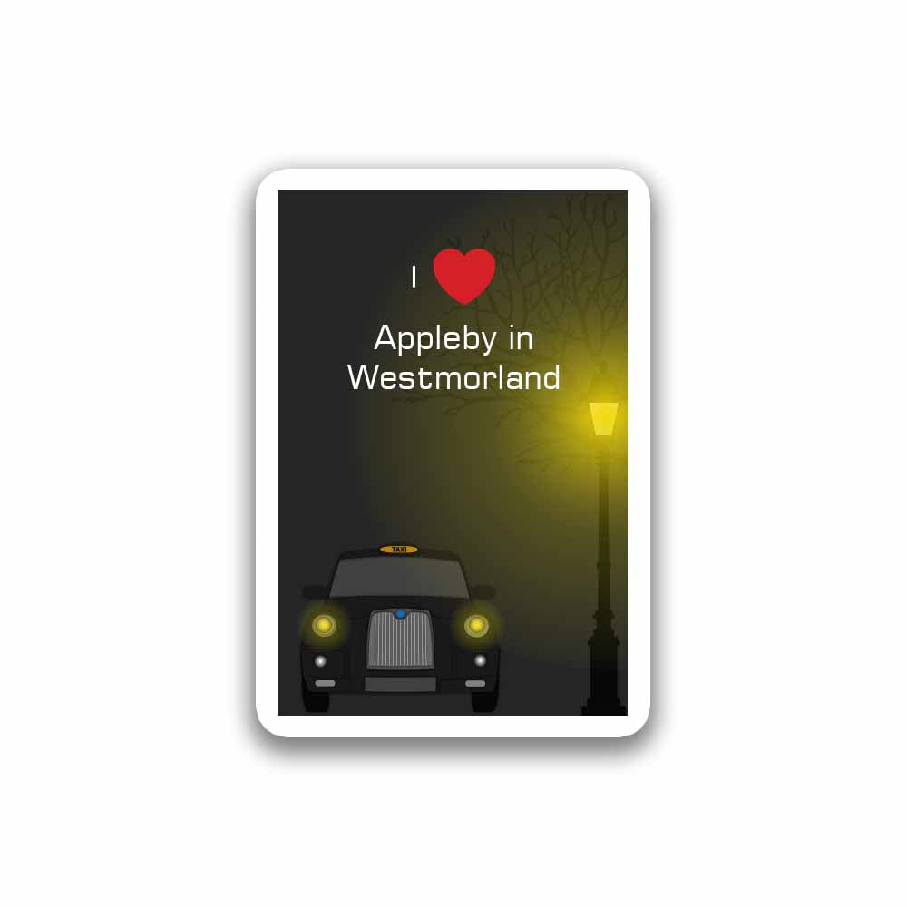 Appleby in Westmorland Taxi Black Fridge Magnet