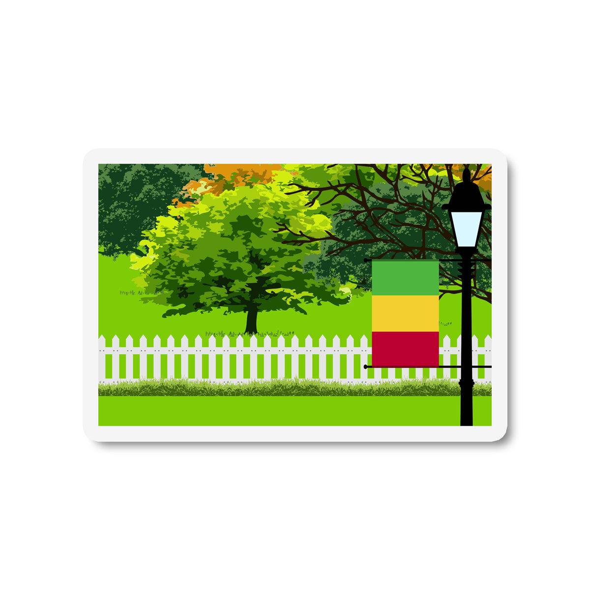 Mali Trees Street Lamp Magnet