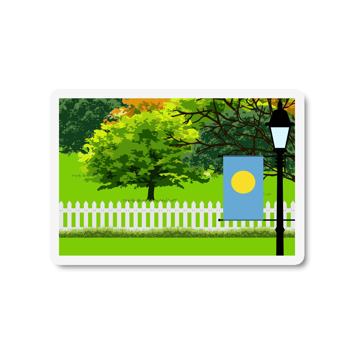 Palau Trees Street Lamp Magnet