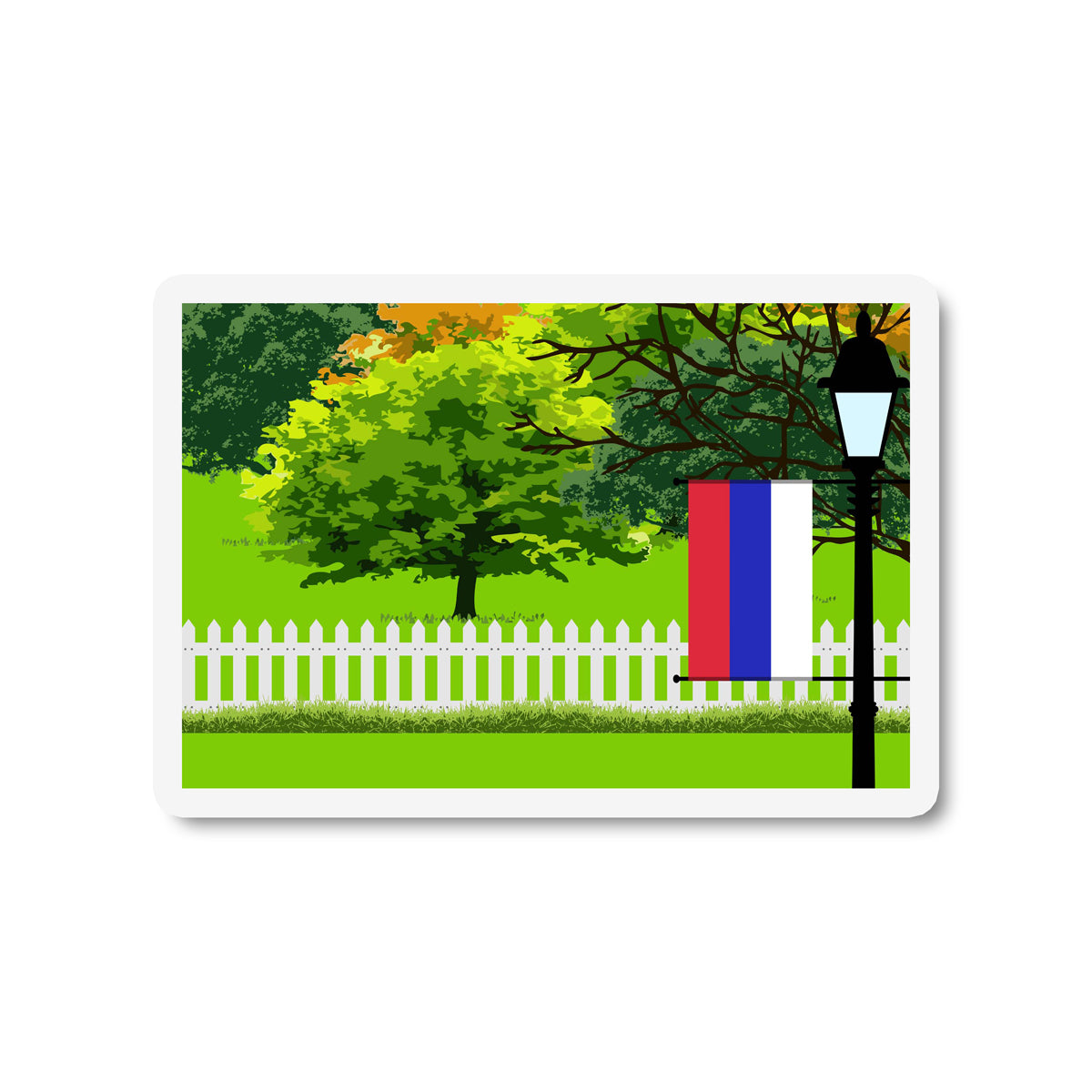 Republika Srpska Trees Street Lamp Magnet