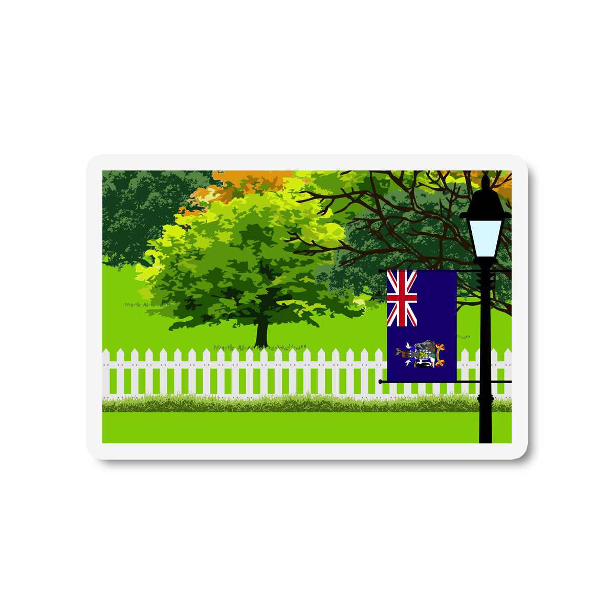South Georgia the South Sandwich Islands Trees Street Lamp Magnet