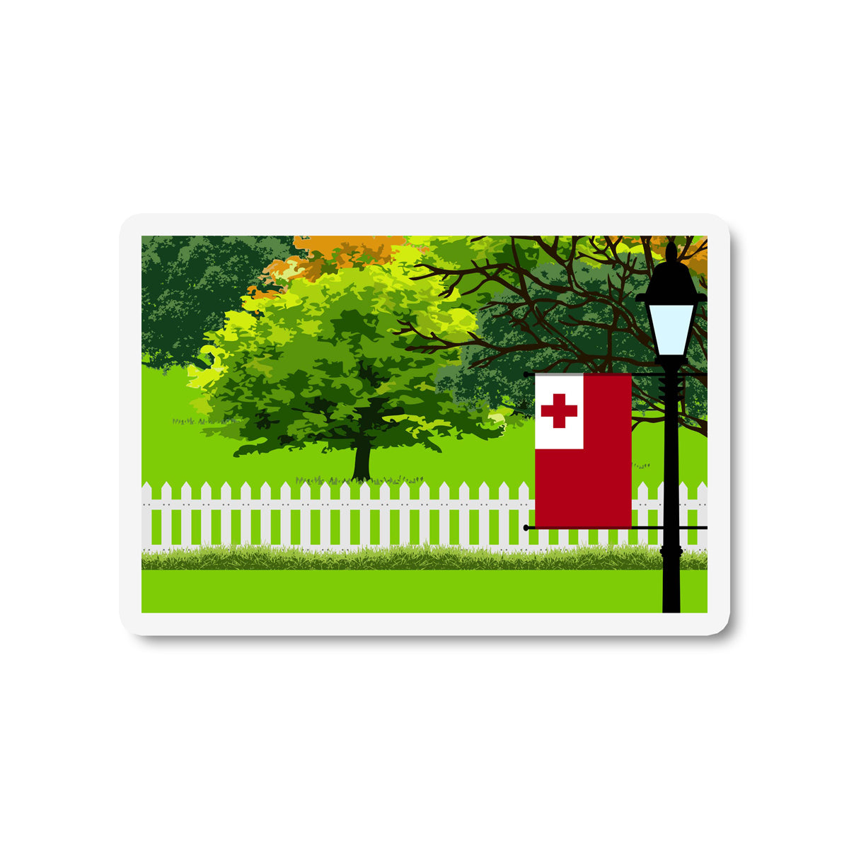 Tonga Trees Street Lamp Magnet