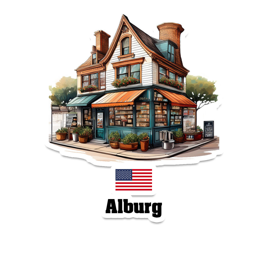 Alburg Fridge Magnet