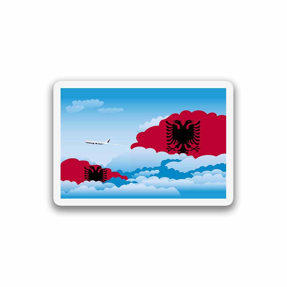 Albania Day Clouds Fridge Magnet
