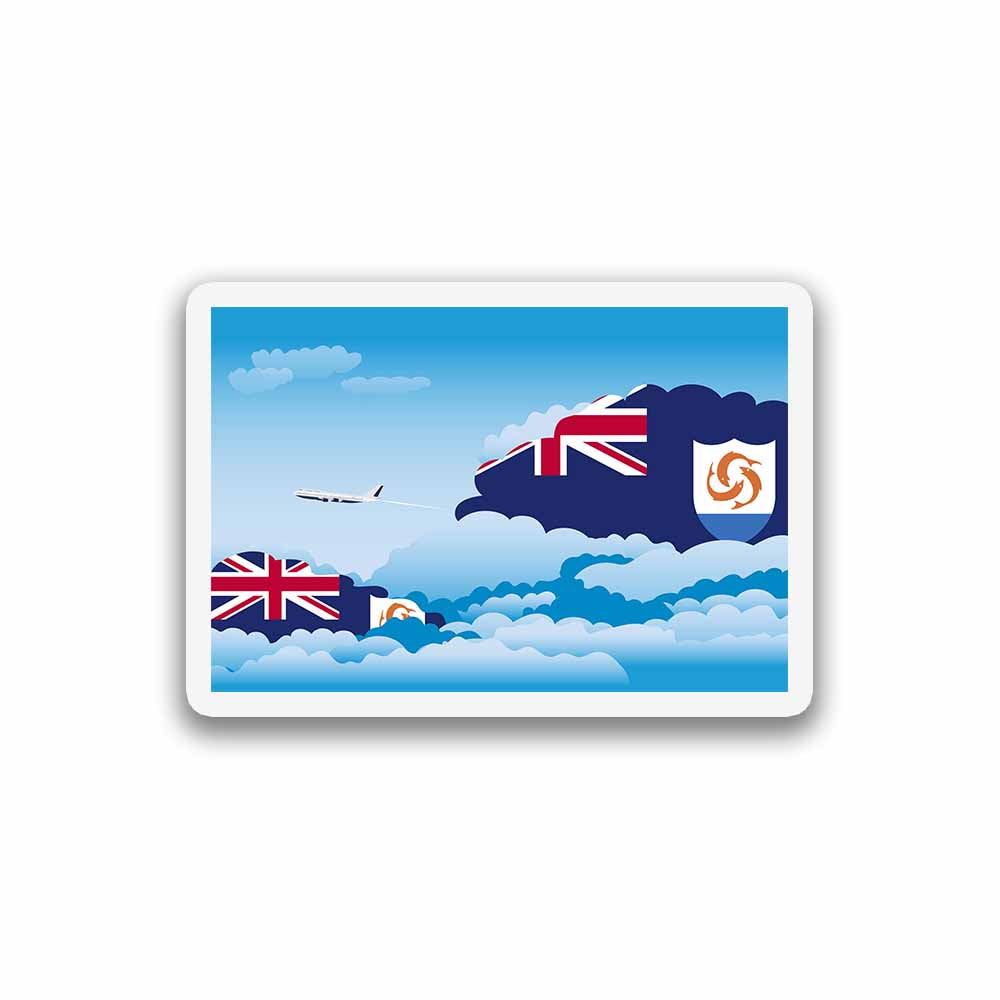 Anguilla Day Clouds Fridge Magnet