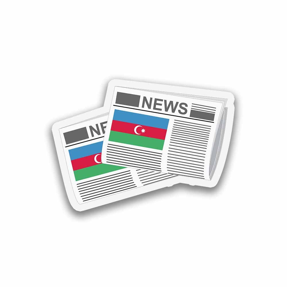 Azerbaijan Newspapers Fridge Magnet