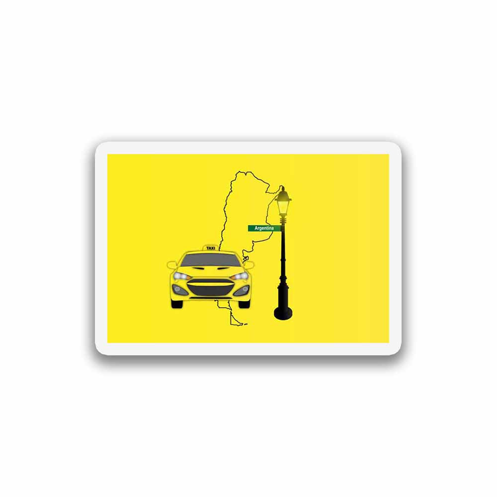 Argentina Taxi Fridge Magnet