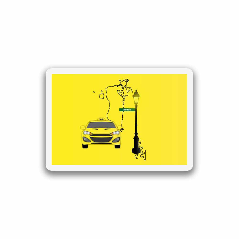 Bahrain Taxi Fridge Magnet