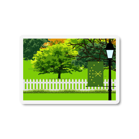 Adygea Trees Street Lamp Magnet