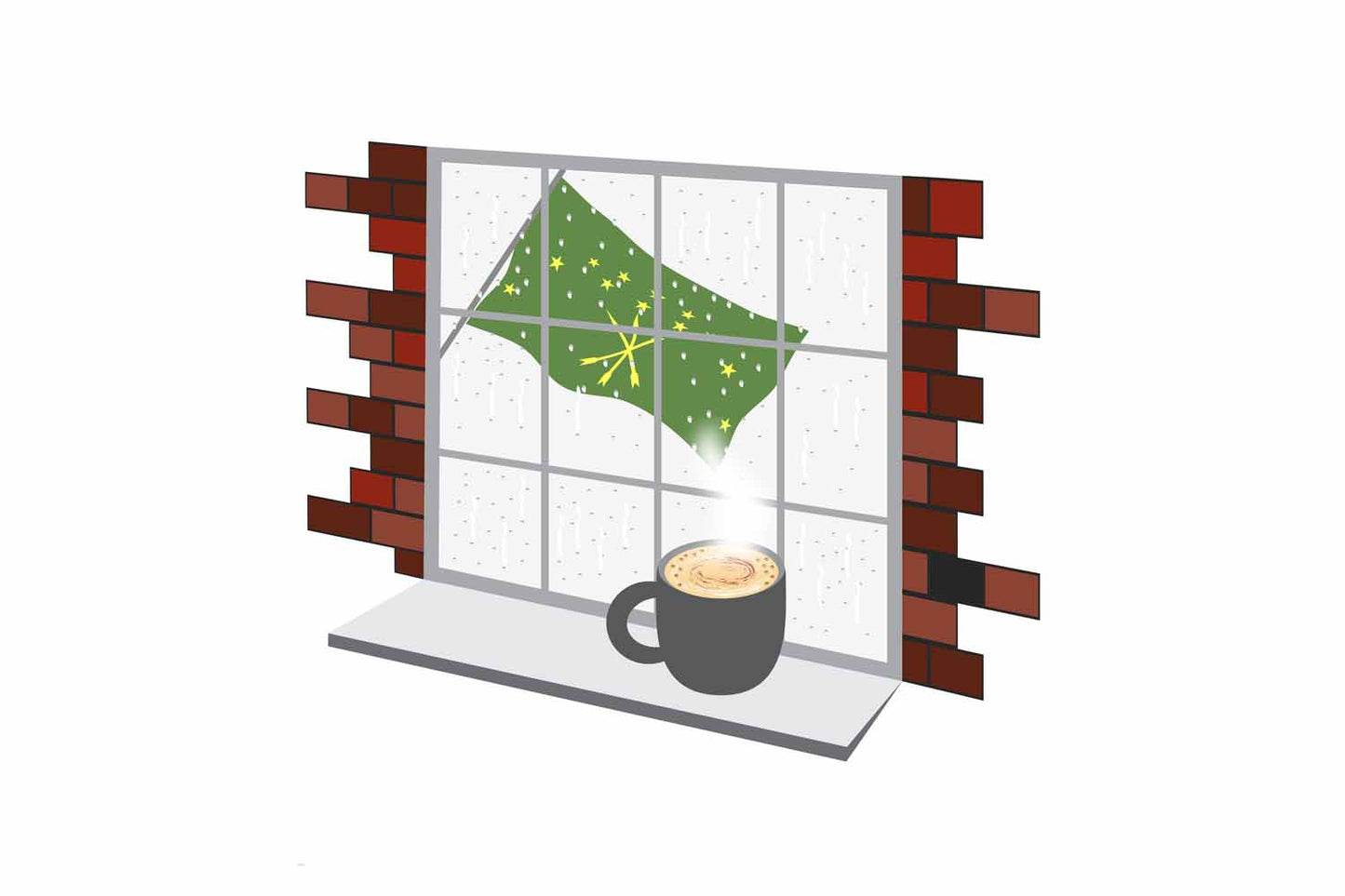 Adygea Coffee Rain Window Magnet