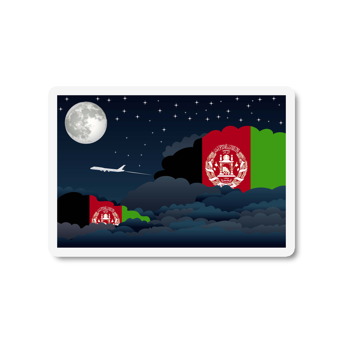 Afghanistan Night Clouds Magnet