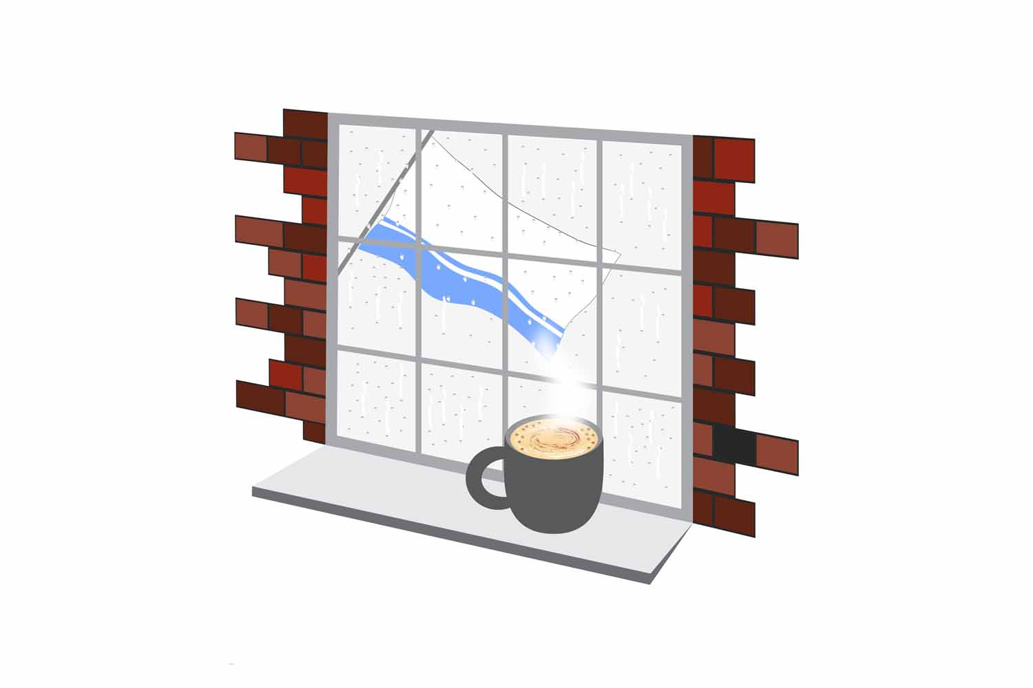 Altai Republic Coffee Rain Window Fridge Magnet