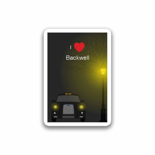 Backwell Taxi Black Fridge Magnet