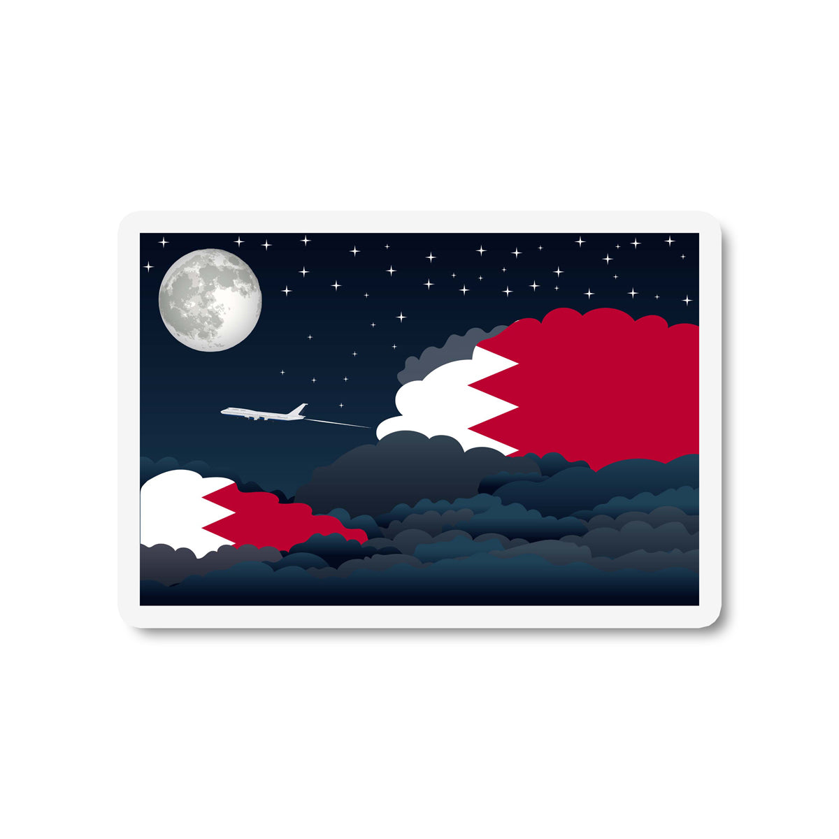 Bahrain Night Clouds Fridge Magnet