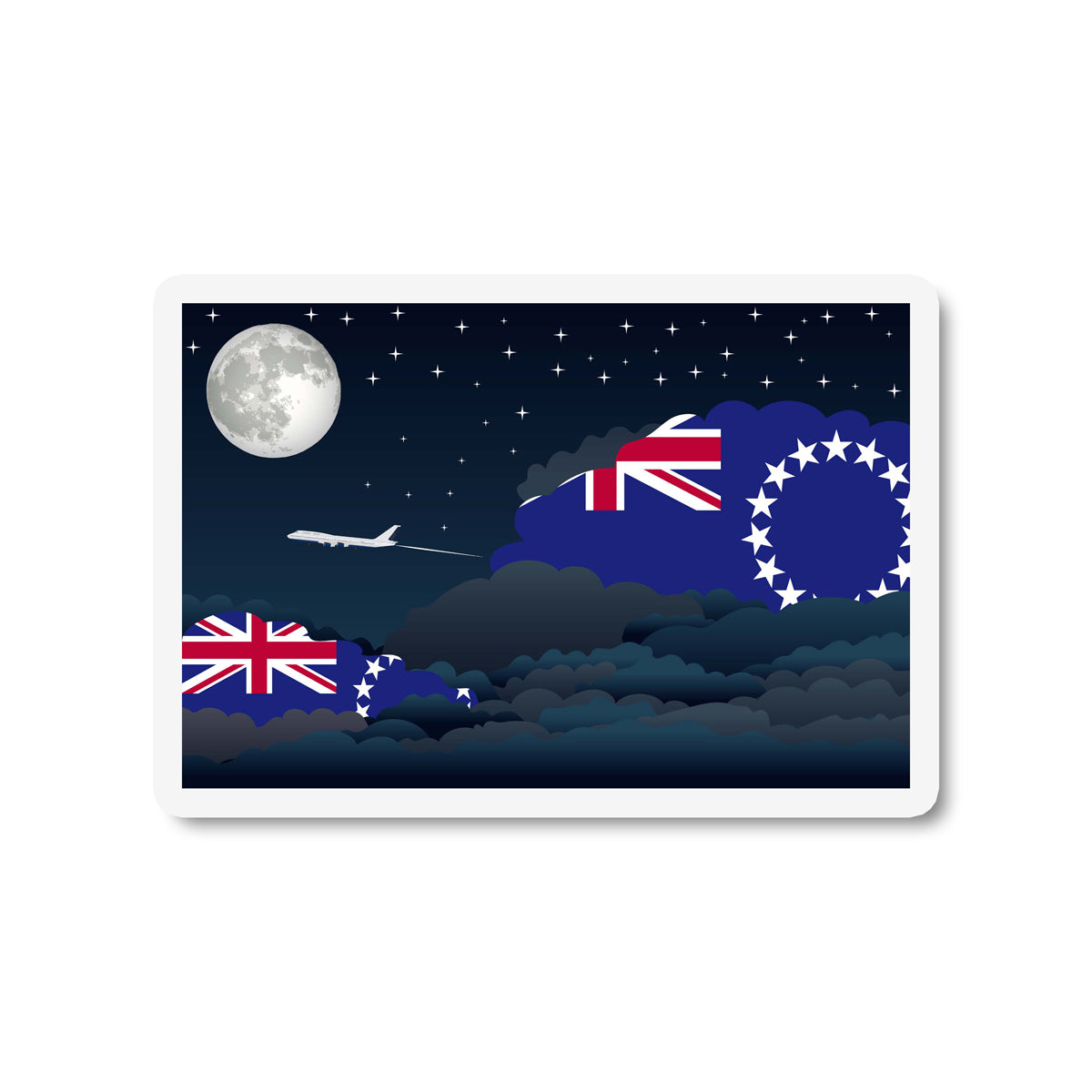 Cook Islands Night Clouds Magnet