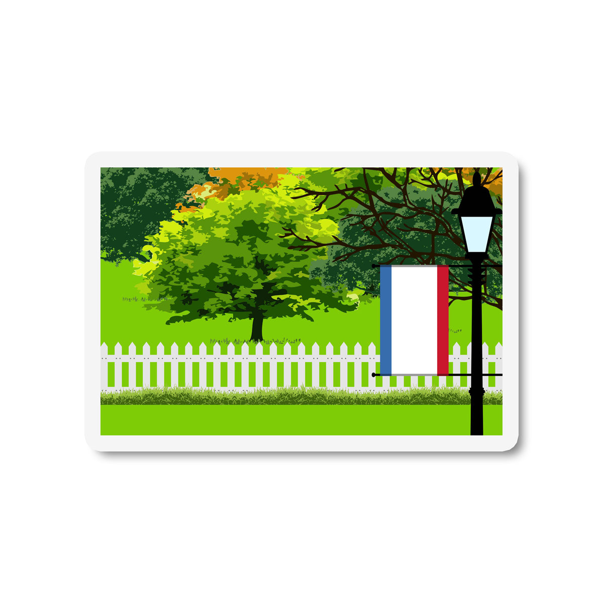 Crimea Trees Street Lamp Magnet