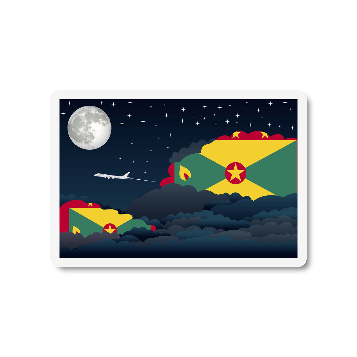 Grenada Night Clouds Magnet