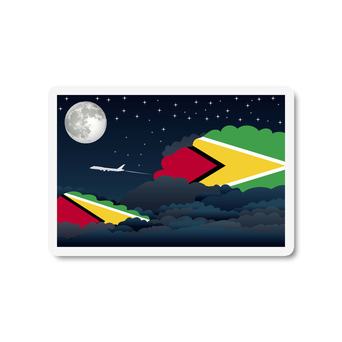 Guyana Night Clouds Fridge Magnet