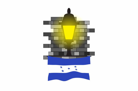 Honduras Street Lamp Bricks Fridge Magnet