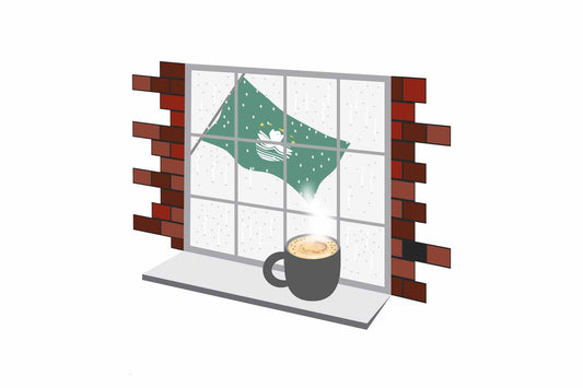 Macau Coffee Rain Window Magnet