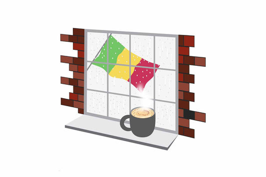 Mali Coffee Rain Window Magnet