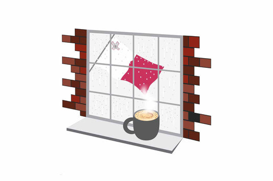 Malta Coffee Rain Window Magnet