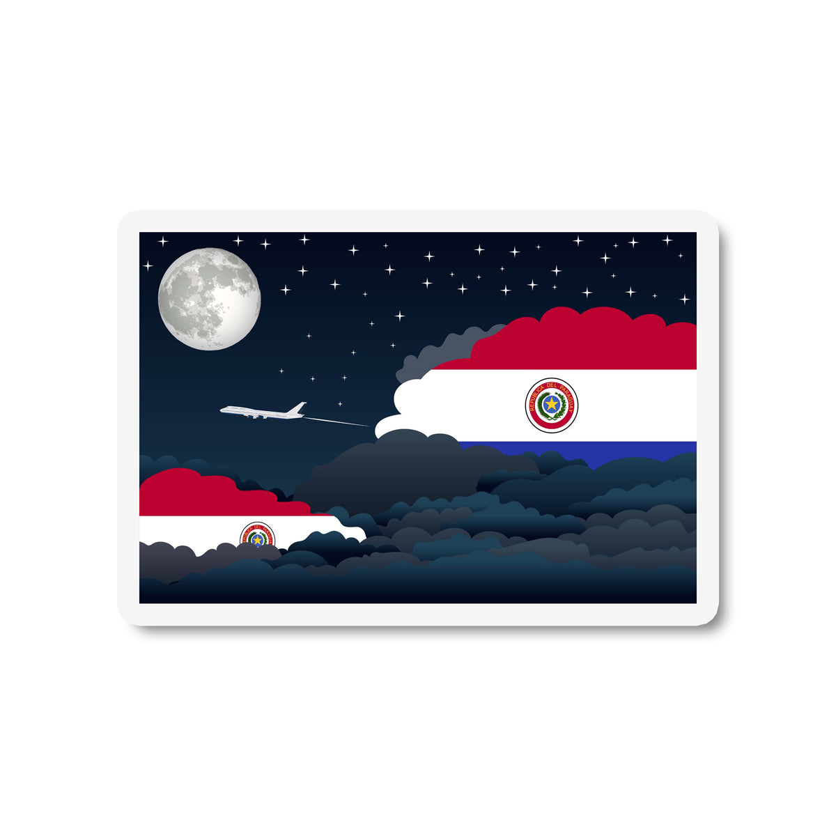 Paraguay Night Clouds Magnet