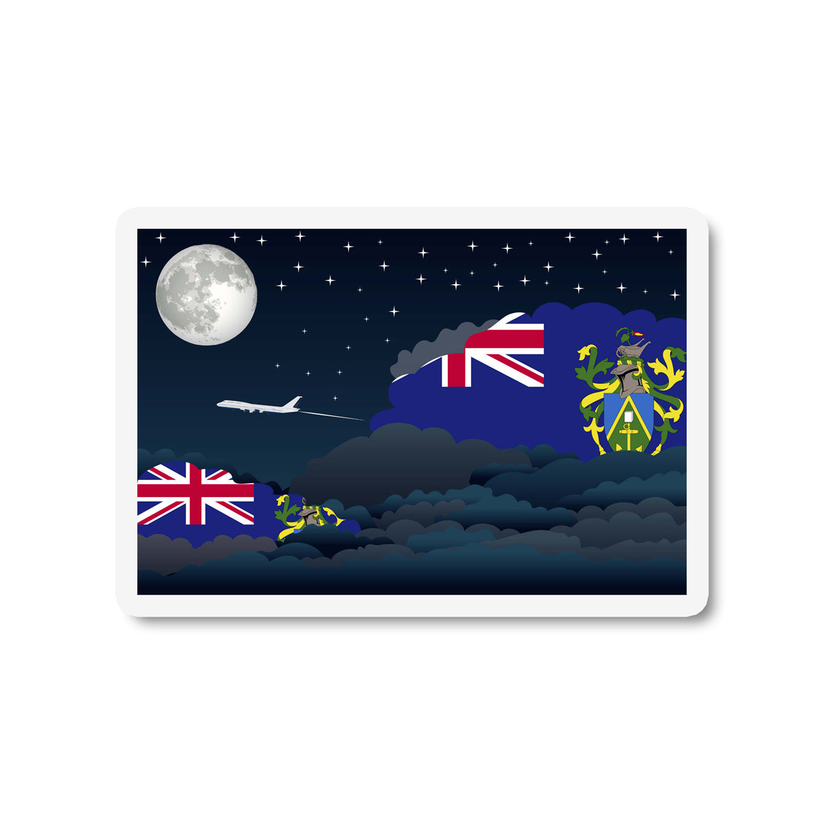 Pitcairn Islands Night Clouds Magnet