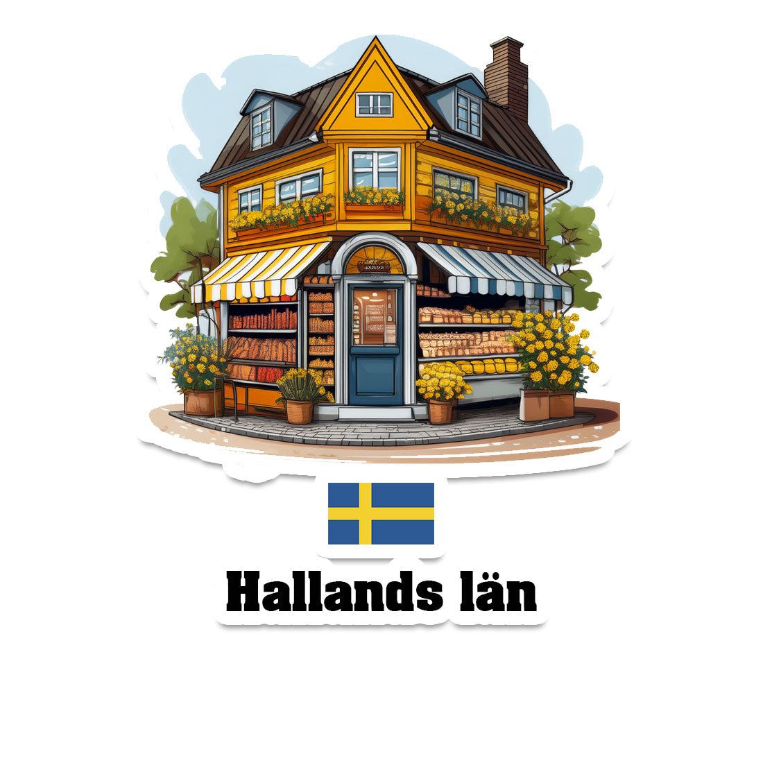 Hallands län Fridge Magnet