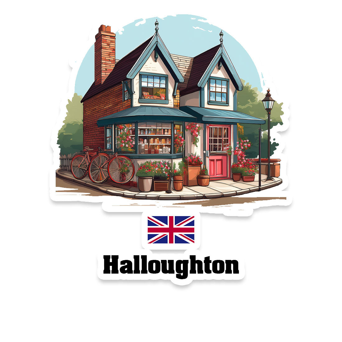 Halloughton Fridge Magnet
