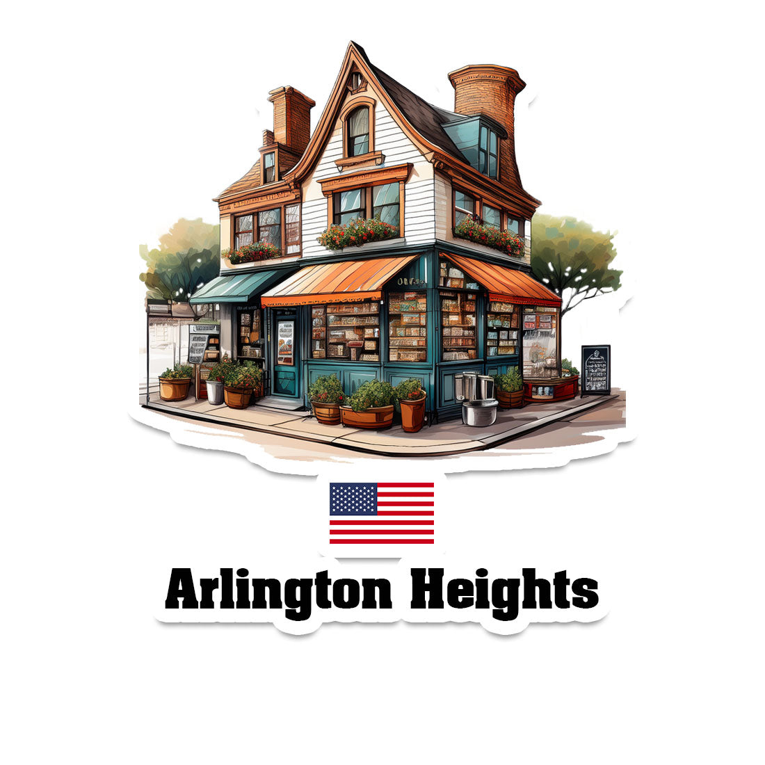 Arlington Heights Fridge Magnet