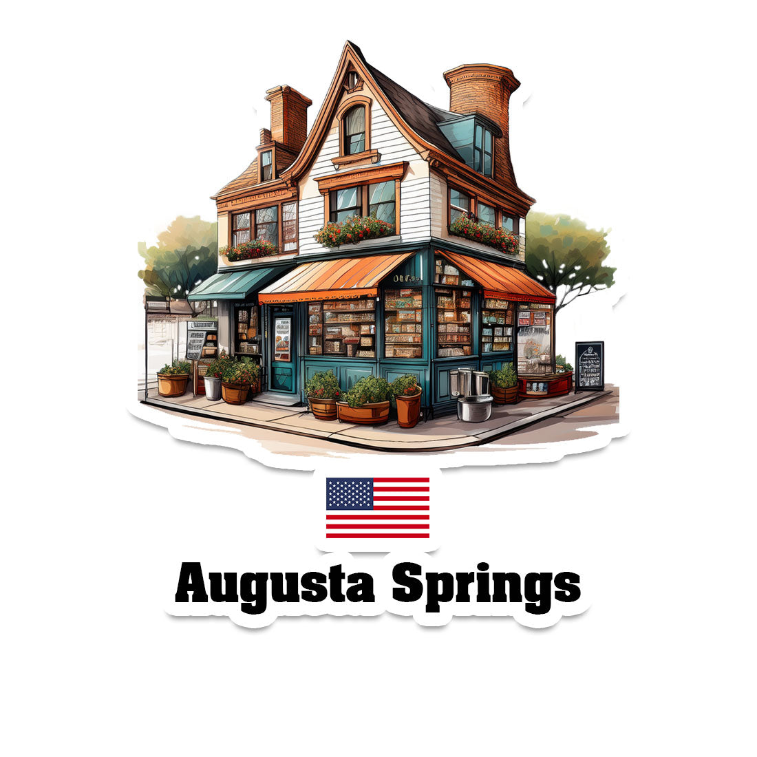 Augusta Springs Fridge Magnet