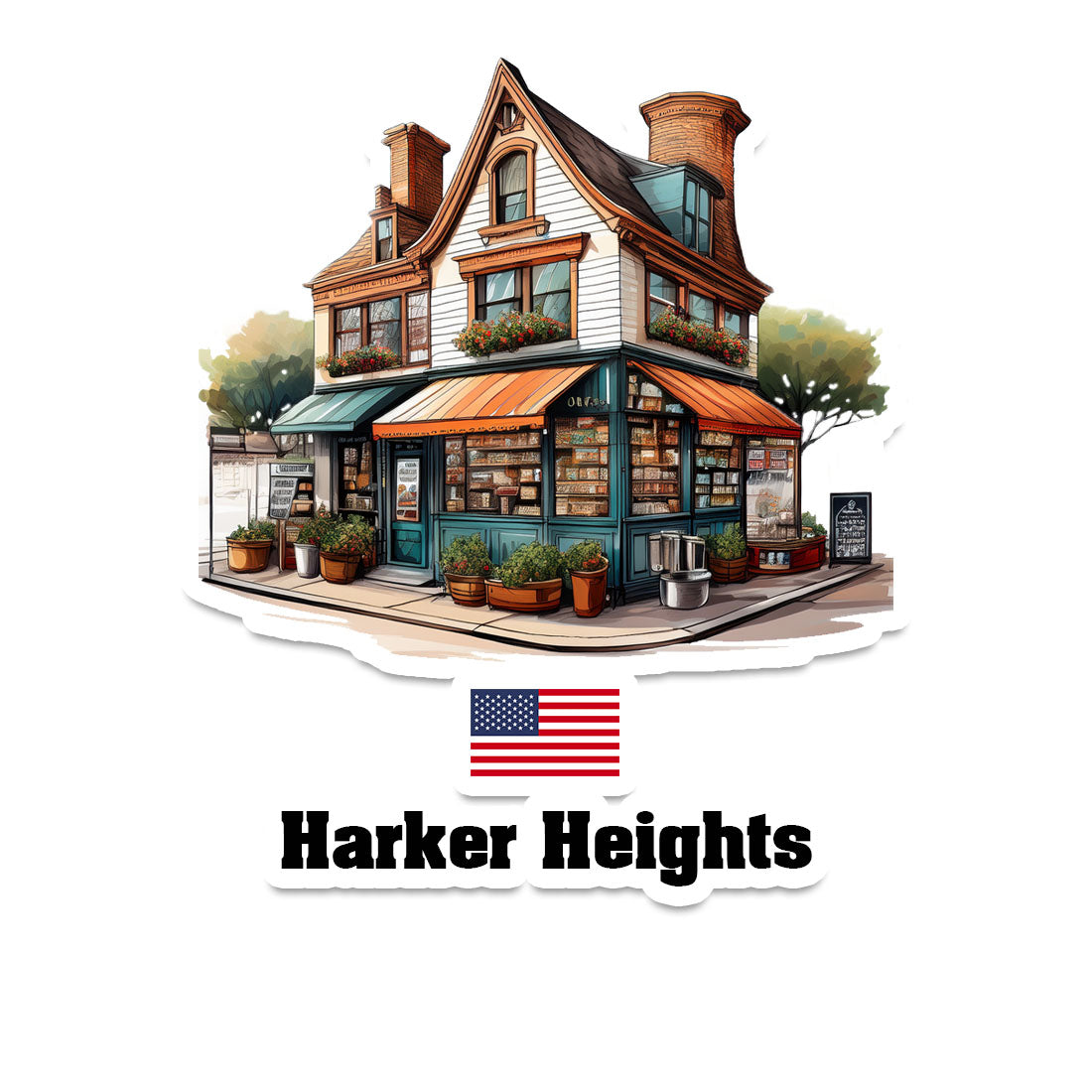 Harker Heights Fridge Magnet
