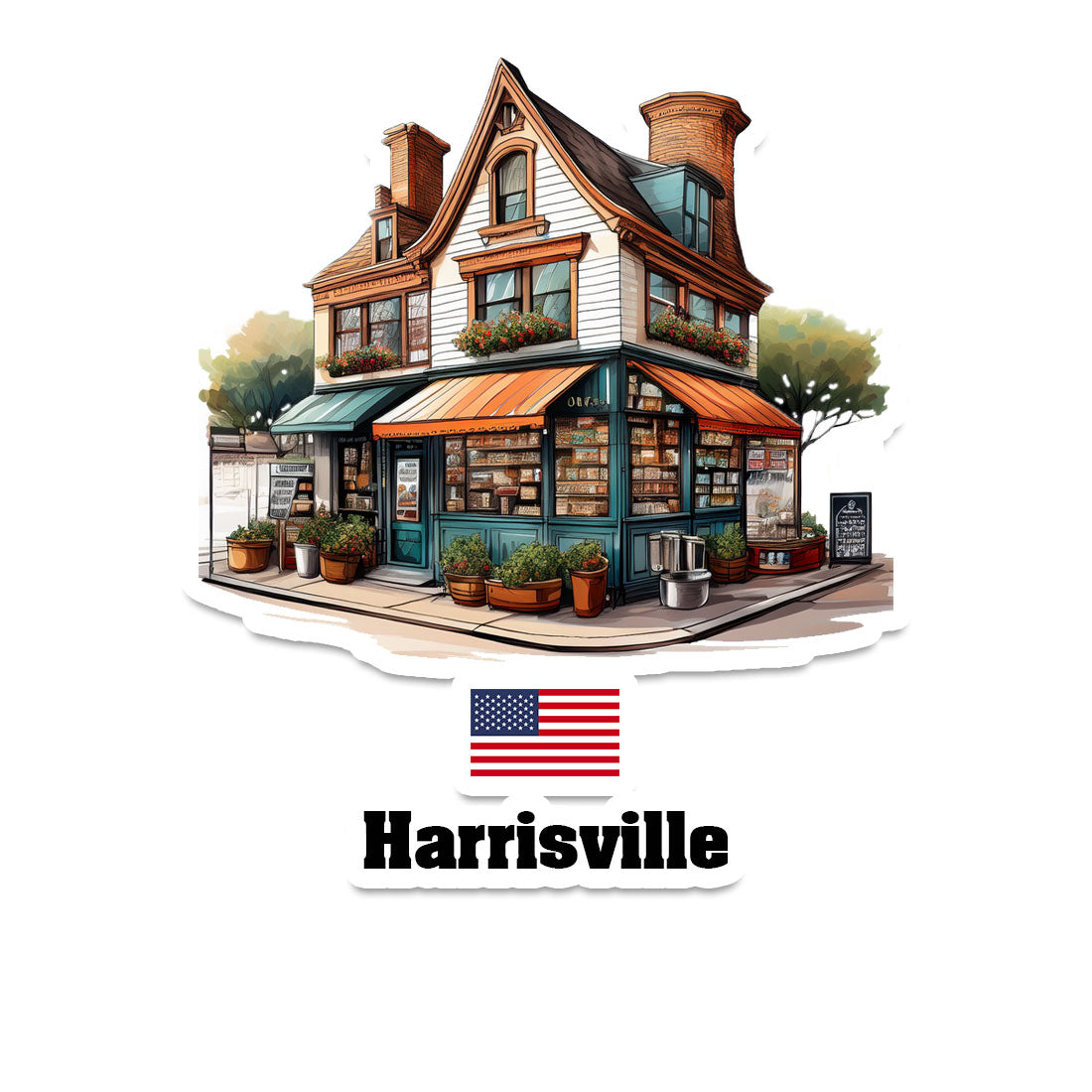 Harrisville Fridge Magnet