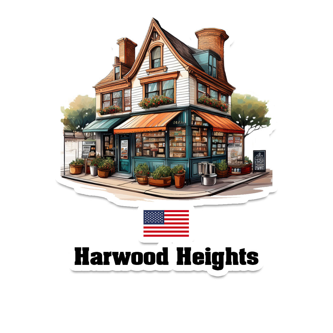 Harwood Heights Fridge Magnet