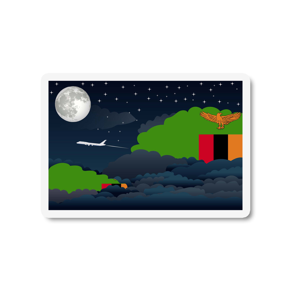 Zambia Night Clouds Magnet