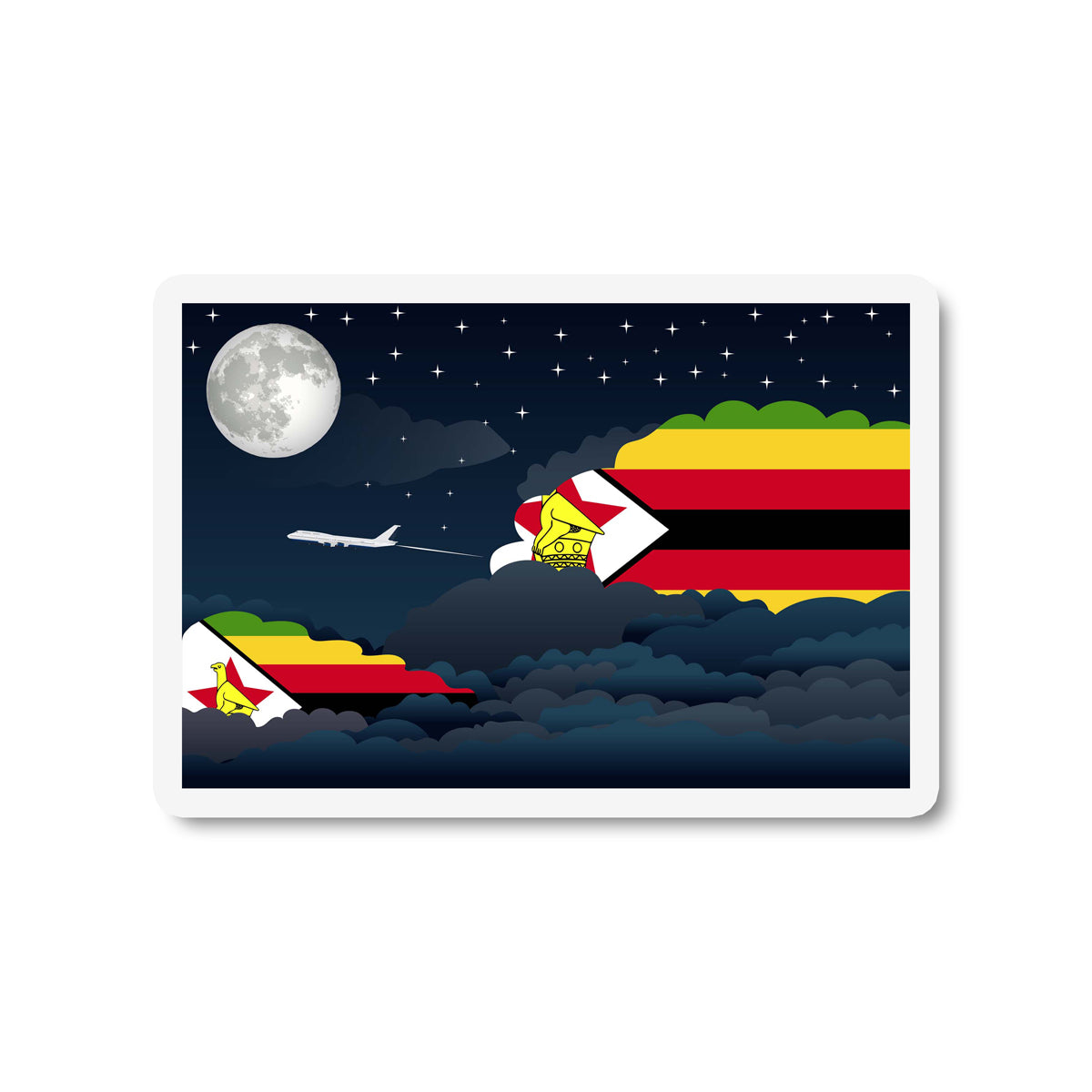 Zimbabwe Night Clouds Magnet