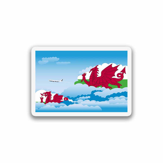 Wales Day Clouds Magnet