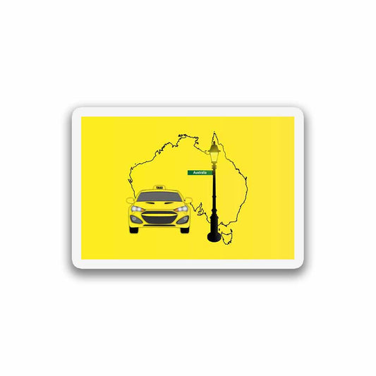 Australia Taxi Fridge Magnet