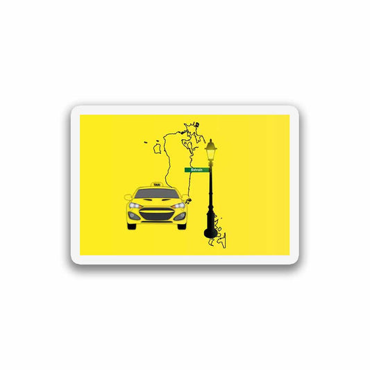 Bahrain Taxi Fridge Magnet
